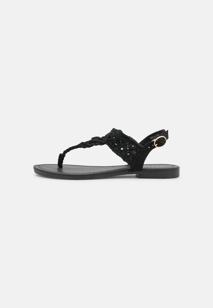 Sandale ANNA FIELD Anna Field T-bar Sandals Noir Femme | JSR-5990025